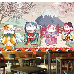 Beibehang обои домашний Декор на заказ Винтаж рисованной японский стиль и японский суши Ресторан задний план