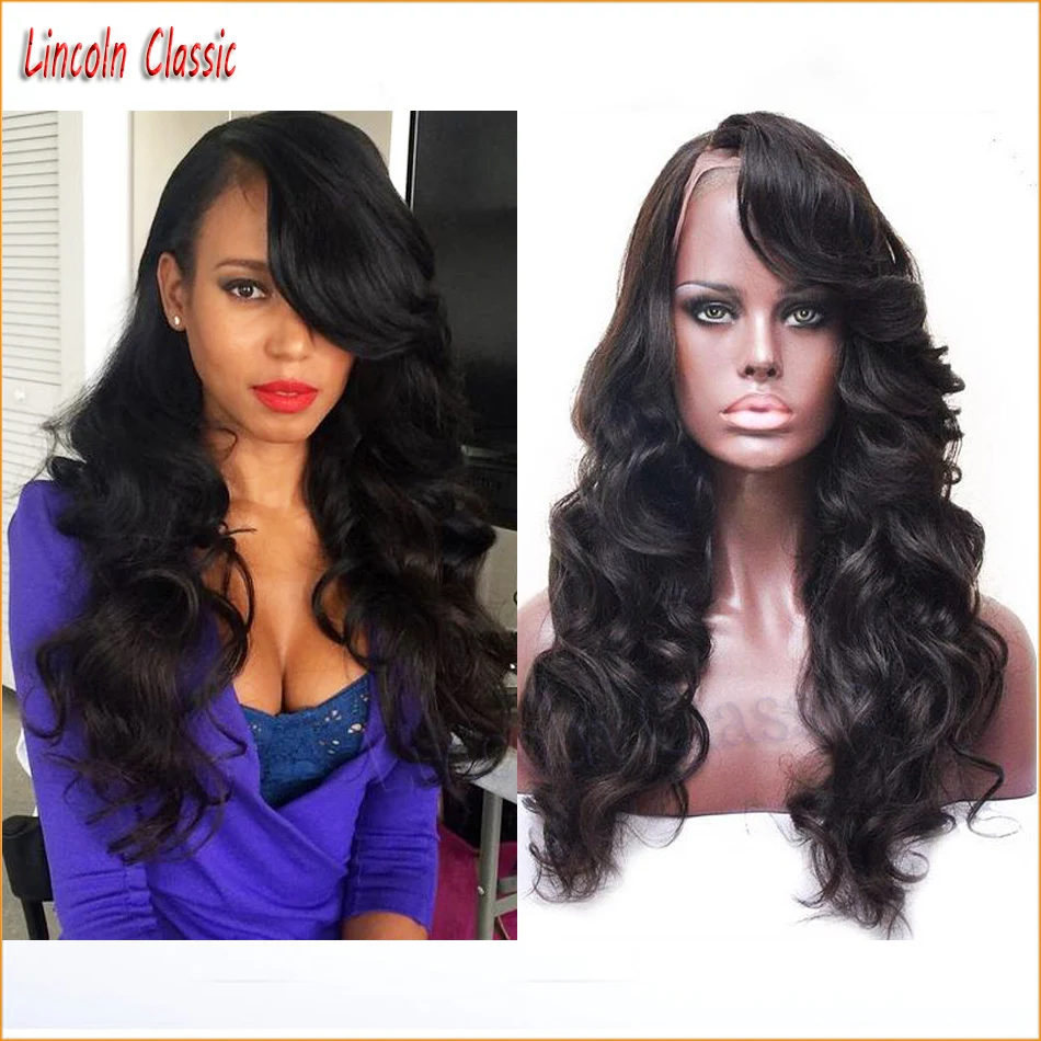 New 7a Grade Wonderful Wavy Body Wave Lace Wig Full Lace Brazilian Virgin Human font b