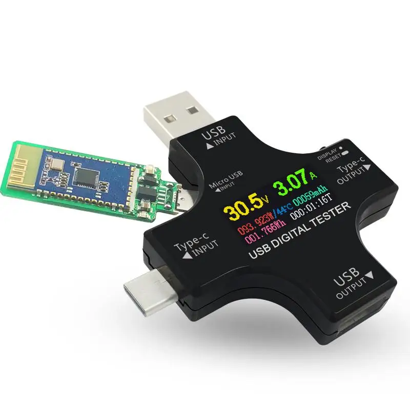 

USB PD Power Meter with USB type-C, type-B, and type-A Ports, RGB and Bluetooth test ROCK PI 4 voltage