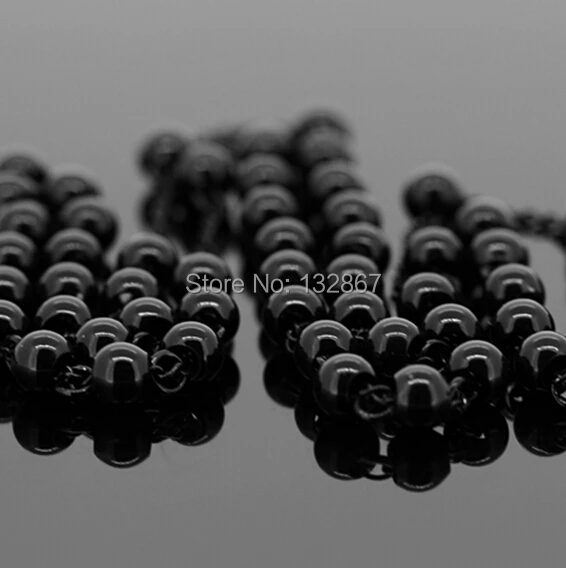 Ожерелье из черной цепочки нержавеющей стали (26 ''+ 5 3'')6 мм/44 г|rosary saints|necklace
