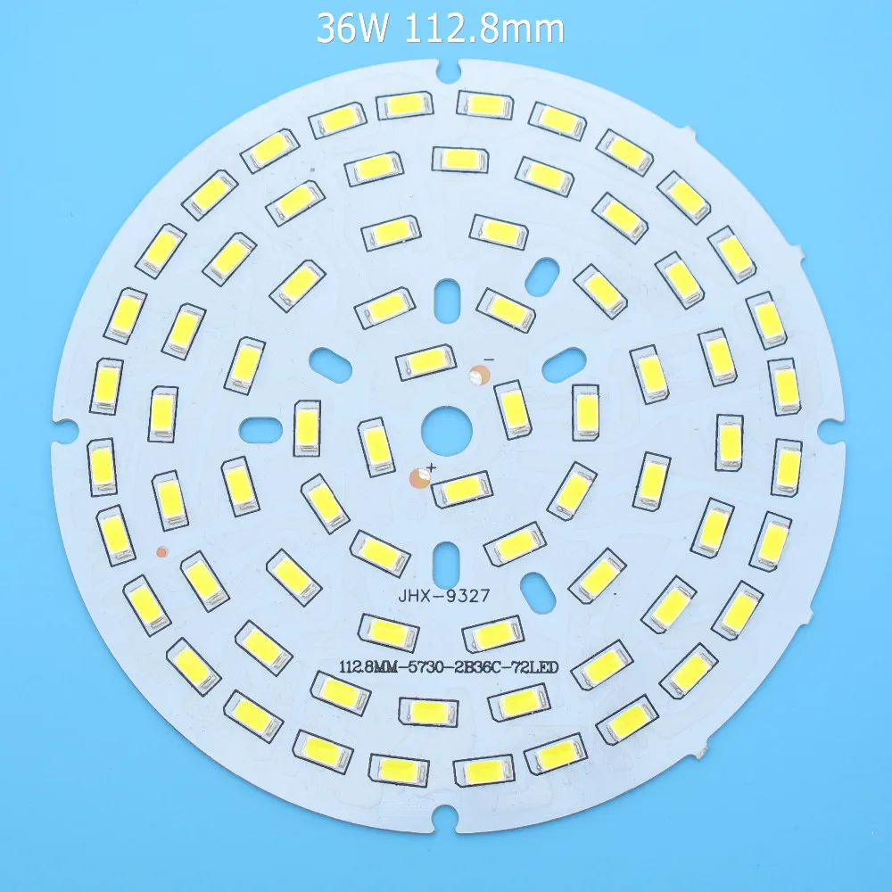 1 шт. SMD5730 светодиодный PCB 21 Вт 24 Вт 30 Вт 36 Вт 85 мм 110 мм 112,8 мм 120 мм белый/натуральный белый/теплый белый источник света для светодиодный лампы