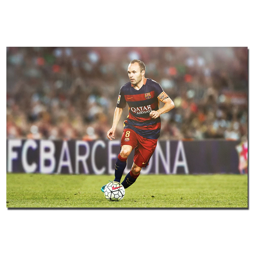 

1 Piece Canvas Painting Andres Iniesta Football Player HD Posters and Prints Wall Pictures for Living Room Decor