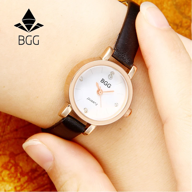 

Rose Gold Small Dial Charm Ladies Wristwatches 2018 Luxury Women's Fashion Quartz Watch Women Retro Watches Black Famale Clock