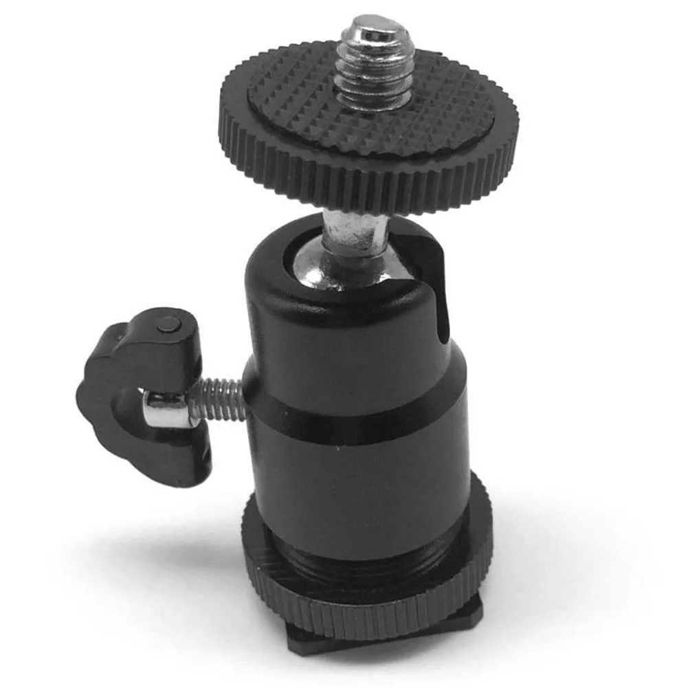 

1/4" Black Ball Bracket/Holder/Mount For Camera Tripod Hot Shoe Adapter New