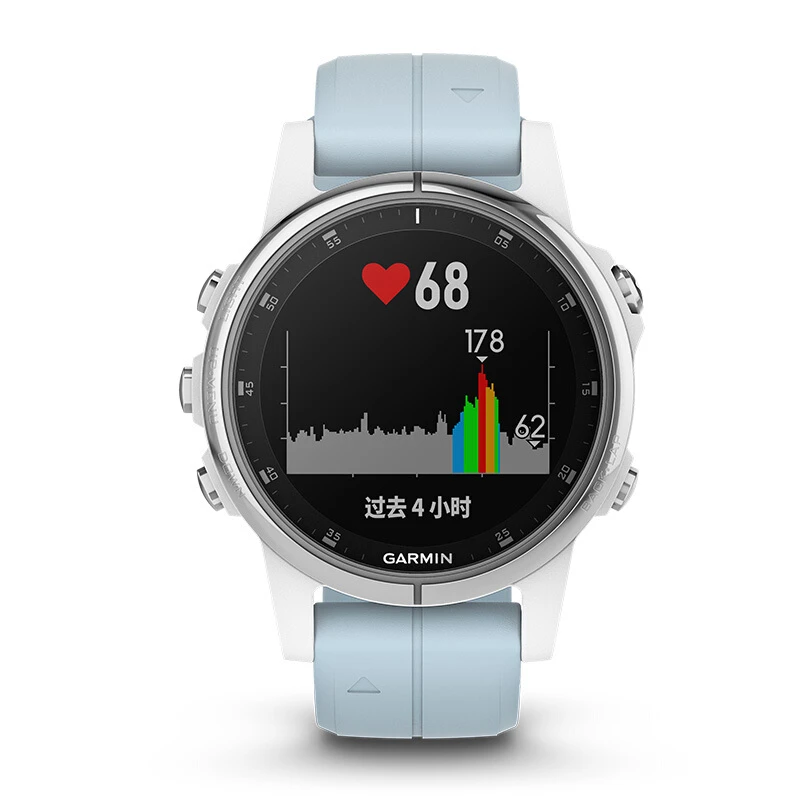 GARMIN,Fenix 5S Plus,Smaller Multisport GPS Smartwatch, Heart Rate  Monitoring, Music and Garmin Pay, Silver/White w/Light Band|Digital  Watches| - AliExpress