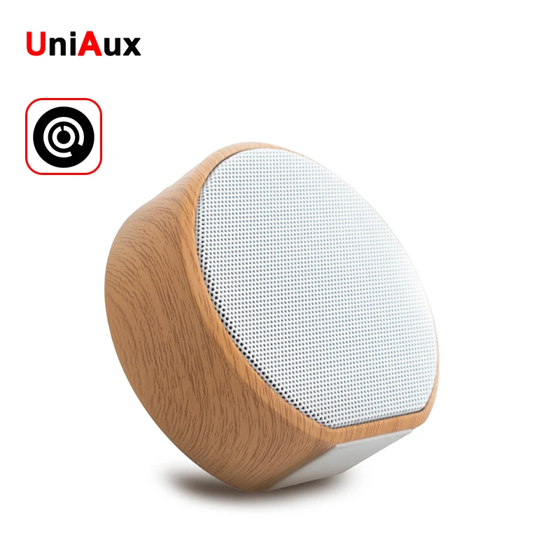

Wood Grain Speaker Portable Bluetooth Speakers HiFi Stereo Sound PC Aux Mini Speaker with Big Battery Loud Speaker