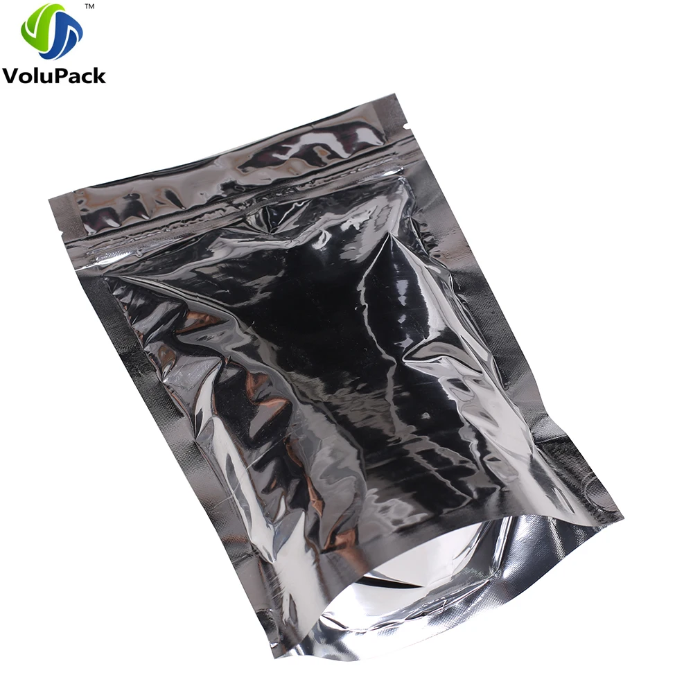 18x26cm (7x10.25in) New 3 MIL heat sealing stand up packaging bag silver Metallic Mylar