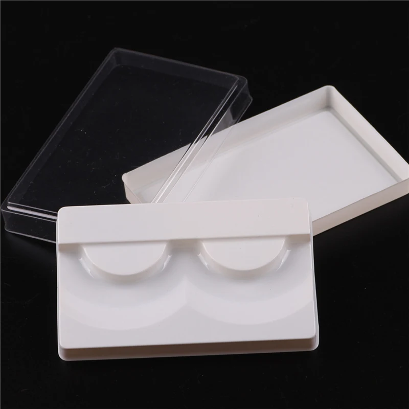 

1 Set 3 Layers Strip Eyelash Box Packaging Beige/Pink/Black with Transparent Cover Eye Lash Case Reuseable Lash Storage Box