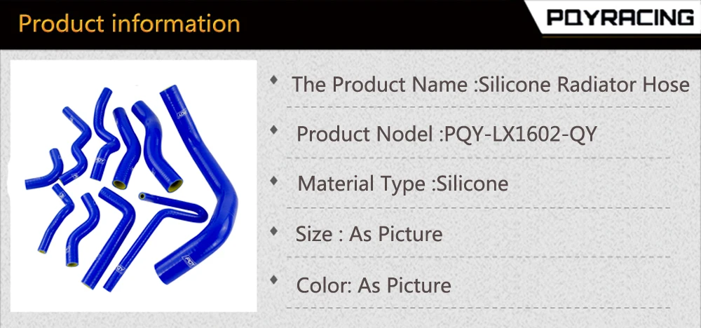 PQY гоночный-10 шт. синий комплект силиконовых шлангов радиатора для Nissan Сильвия 200SX 240SX S13 S14 S15 SR20DET PQY-LX1602C-QY