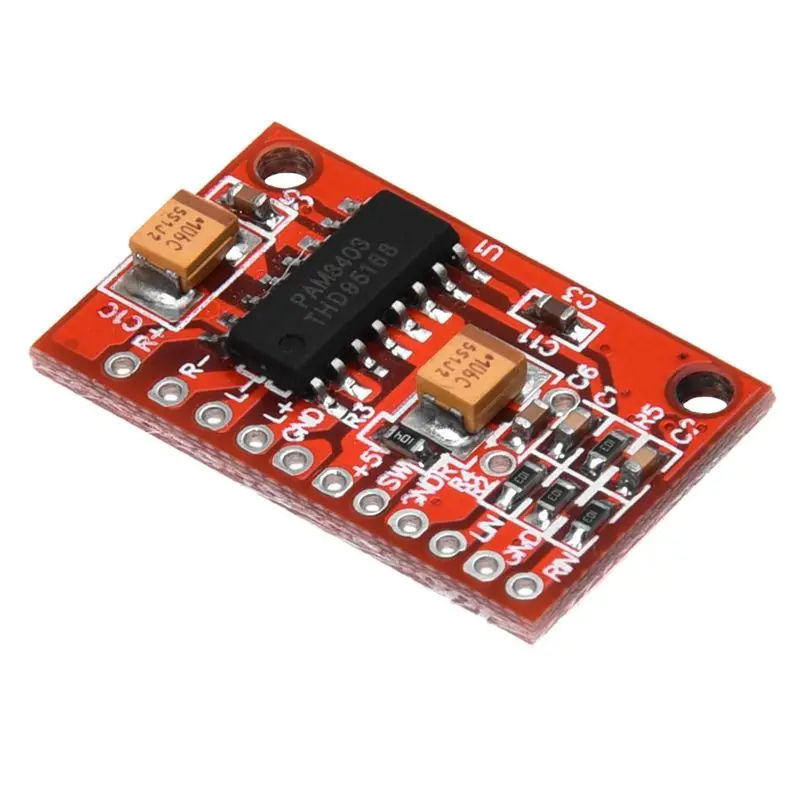 

High-Power 2-Channel 3W PAM8403 Audio Super Mini Digital Red Amplifier Board