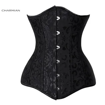 Charmian женский винтажный Готический корсет под грудь ретро-Корсеты и бюстье Талия Cincher Body Shaper корсет для похудения топ