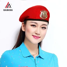 Летние мужские и женские хлопковые сетчатые береты с крючком, матросский танцевальный головной убор красного и черного цвета, Повседневная армейская Кепка s QB110