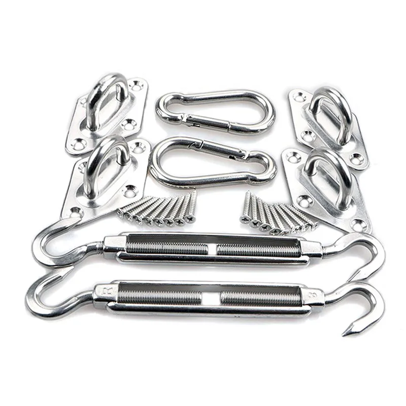 

Sun Shade Sail Fixing Kit for Garden Triangular Square 304 Stainless Steel Sun Shade Accessories GHS99