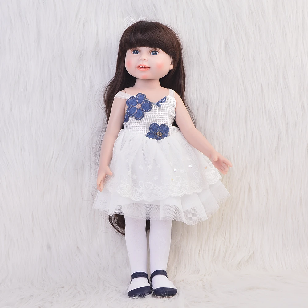 

KEIUMI 18'' Reborn Baby Doll Full Silicone Vinyl 45CM Handmade American Girl Real Like Princess Baby Toy For Kids Birthday Gifts