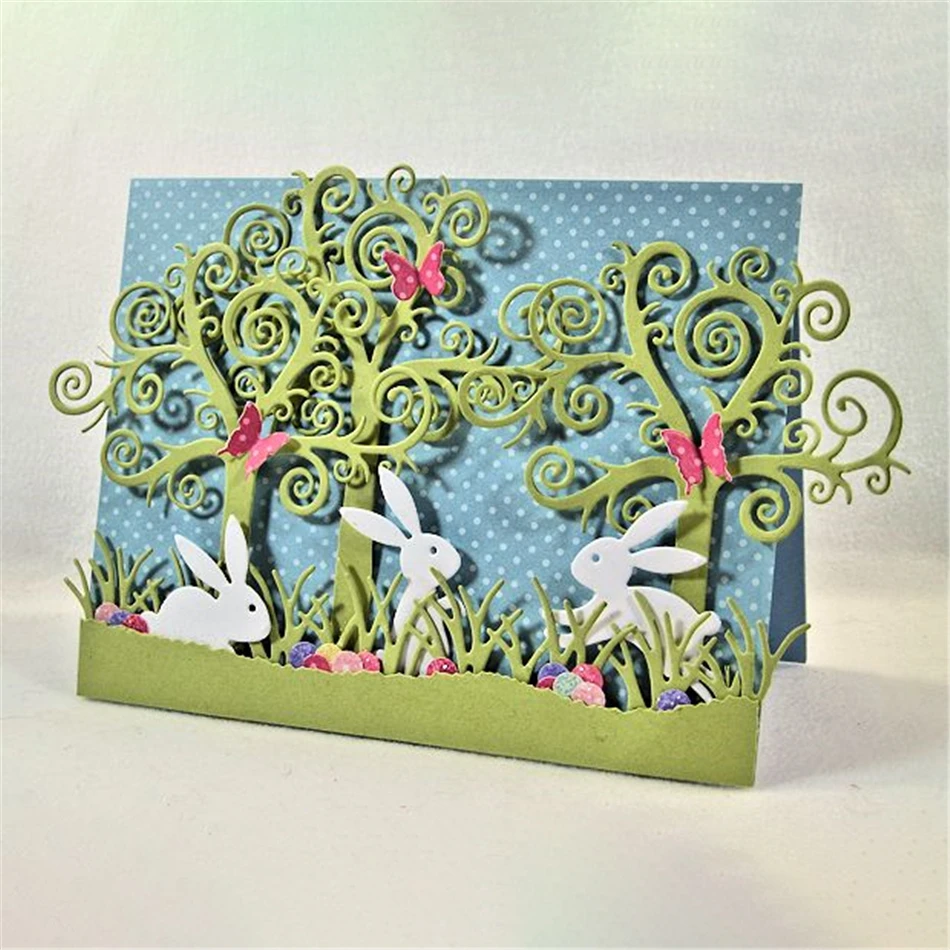 

YaMinSanNiO Cute Rabbit Dies Frame Metal Cutting Dies Scrapbooking for Paper Card Making Decorative Album New 2019 Animal Dies