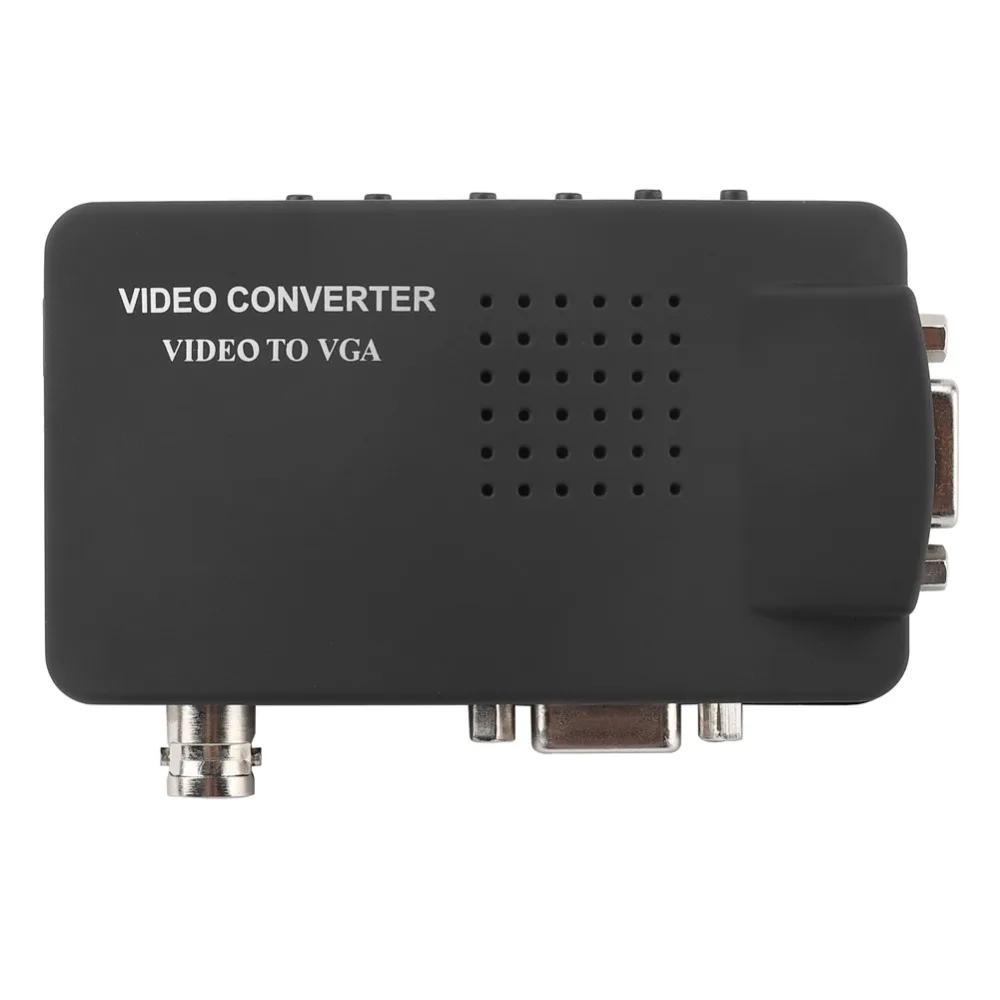 Портативный BNC к VGA видео конвертер Композитный S-Video вход к ПК VGA выход адаптер цифровой переключатель коробка для ПК MACTV камера DVD DVR