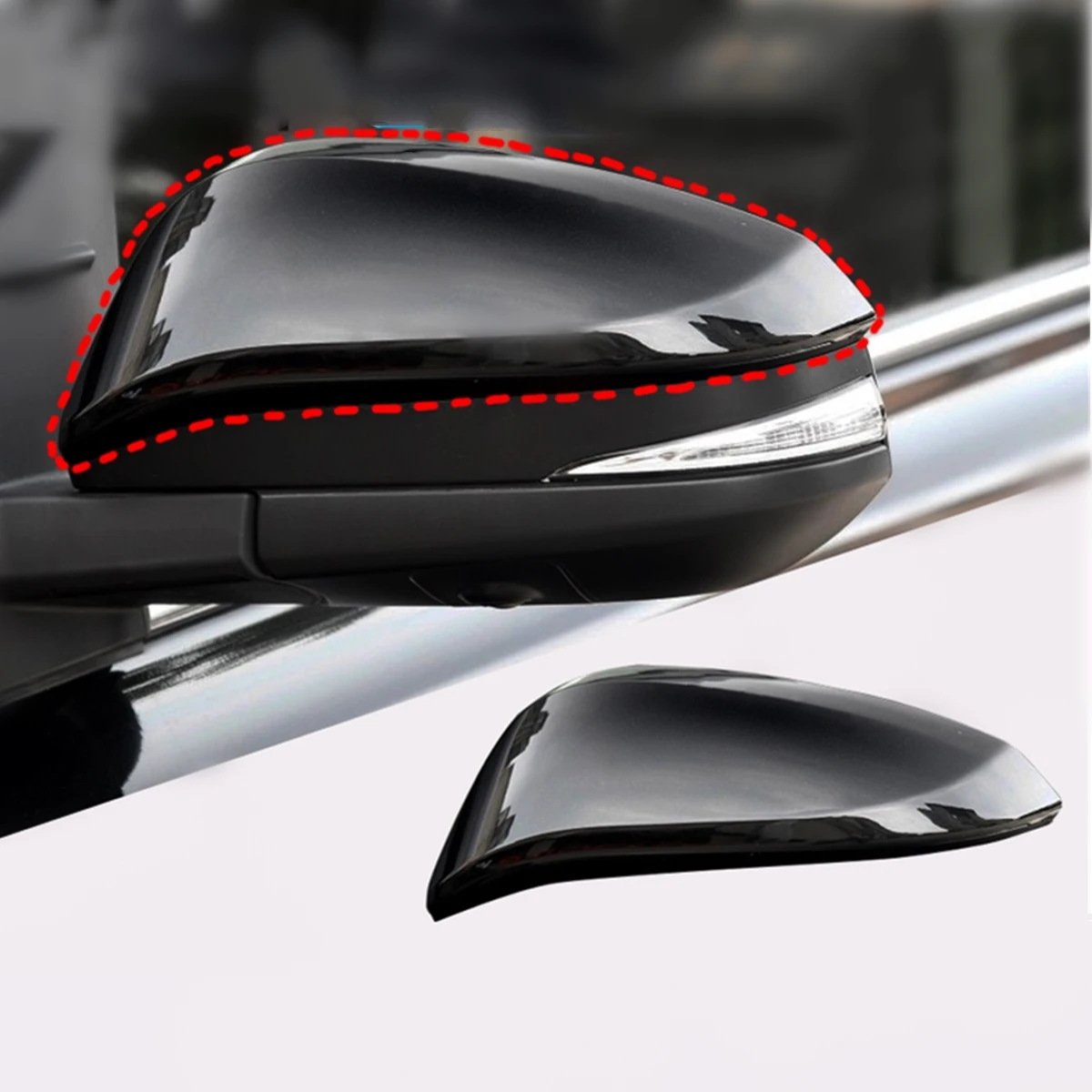

Car Reversing Mirror Decorative Cover for Toyota RAV4 Highlander 2014 2015 2016 2017 2018 Accessories