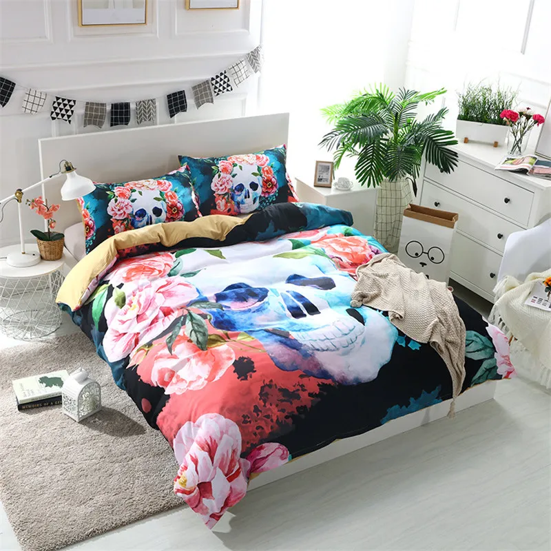 Комплект постельного белья Nordic Rose Skull King комплект из 3 предметов для пар