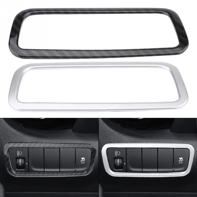 

Car Headlight Headlamp Switch Panel Decorative Cover Trim Frame for Hyundai Encino Kauai Kona 2017 2018 2019 2020 SUV