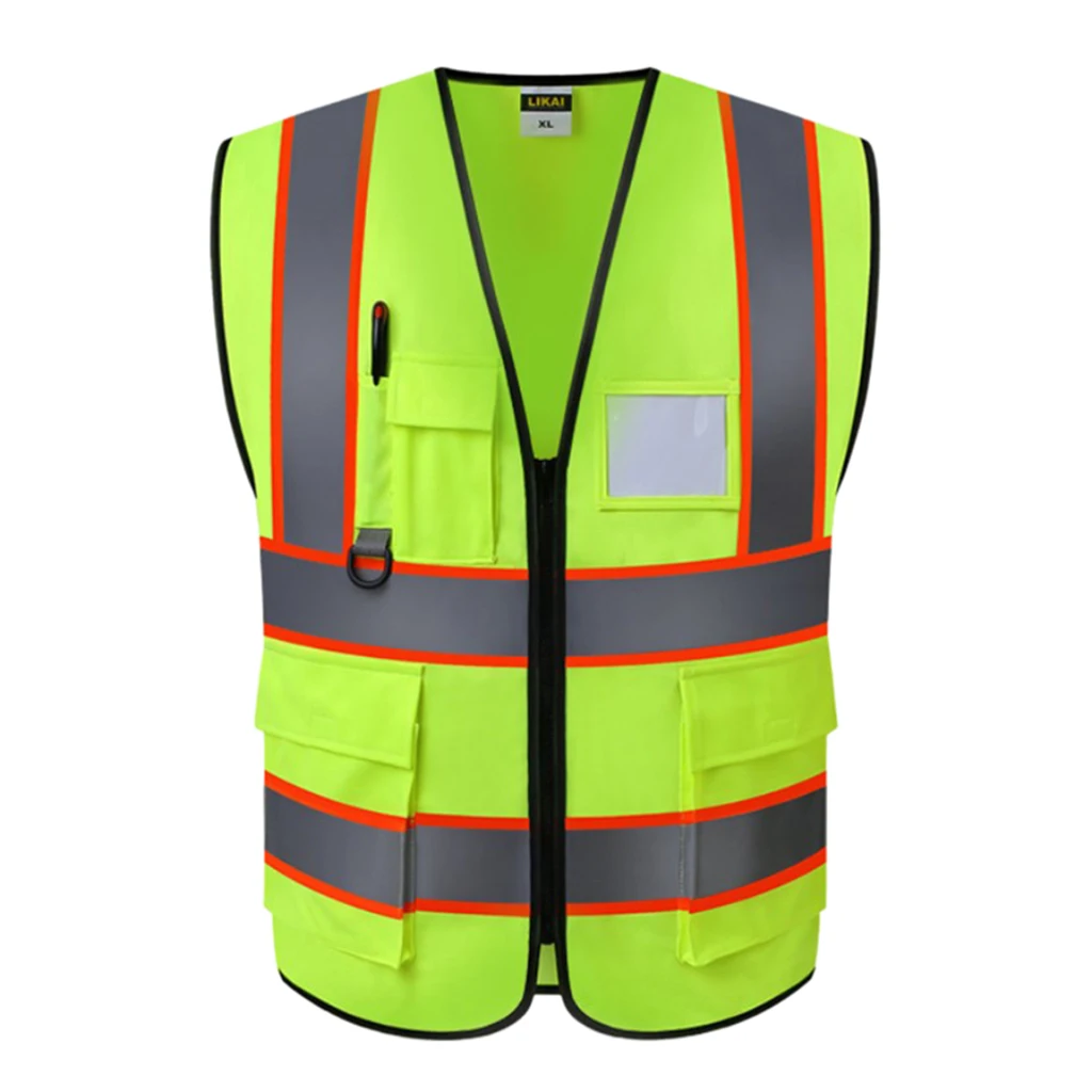 Светоотражающий жилет безопасности с карманами, универсальный подходящий светильник, чтобы носить светоотражающие Аксессуары для рабочих строителей