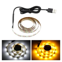 5M LED-Band Band Streifen licht SMD2835 Nicht Wasserdicht angetrieben durch USB Warme TV Bildschirm Hintergrund Schaufenster beleuchtung hause dekoration