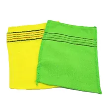 2Pcs Shower Double Sided Washcloth Body Scrub Towel Fiber Exfoliating Skin Care Cleaning Exfoliating Bath Shower Towel For Bath lx 9009 cozy fiber bath towel shower cap deep pink