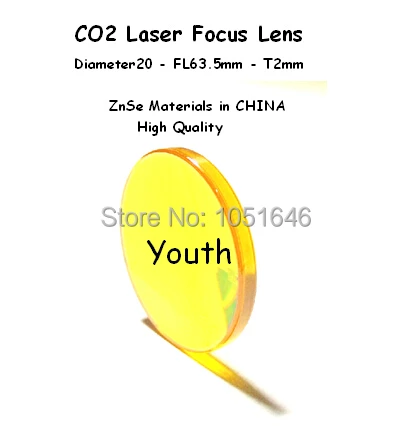 Cloudray Lente láser CO2 de 18 mm, espejo láser CO2, lente focal láser, ZnSe para máquina cortadora de grabador láser CO2, diámetro 20 mm, FL50,8 mm, 3 unidades