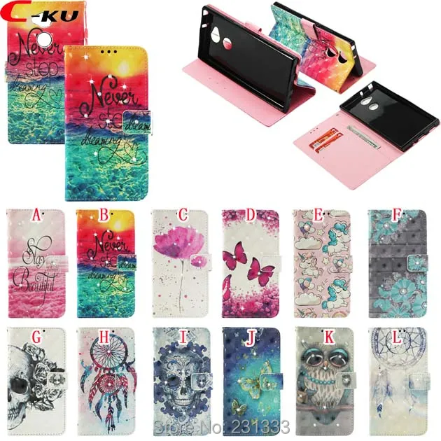 

C-ku 3D Diamond Bling Wallet Leather Pouch For MOTO C PLUS 2017 E5 Cartoon Strap Flower Butterfly Stand ID Card Skin Cover 1PCS