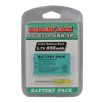 

Rechargeable 3.7V 850mAh Li-ion Power Pack Tool Pack Kit for Gameboy Advance SP Battery Pack for GBA SP