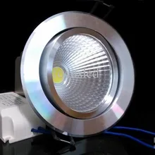 Dimmable 110 V 240 V CREE 9 W 12 W 15 W COB светодиодный светильник откидное крепление встраиваемые потолочные лампы теплый-холодный-натуральный белый