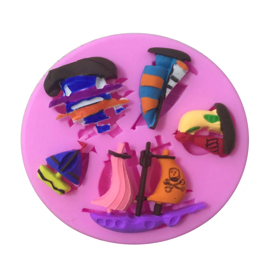 DIY Pirate Ship Silicone Molds Fondant Chocolate Cake