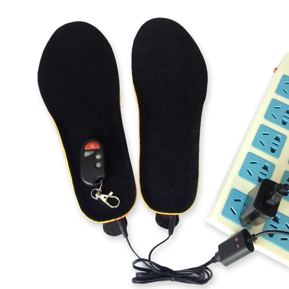 Heated Insoles Electronic Remote Control Heating Insole Velvet Hot
