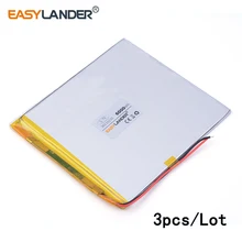 3pcs/Lot 3.7V 6000 mah 36116135 lithium Li ion polymer rechargeable battery For Power mobile Power bank e-book video game