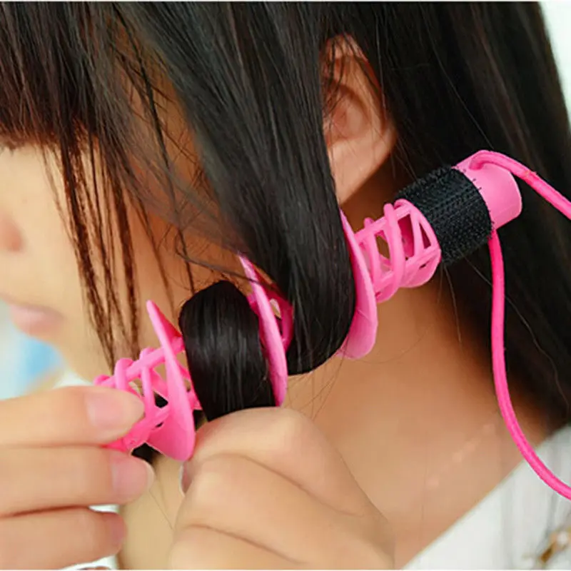 

Magic Hair Curlers Long Spiral Rollers Set Easy Fast DIY Tool No Heat Ringlets Hair Rollers Braiders