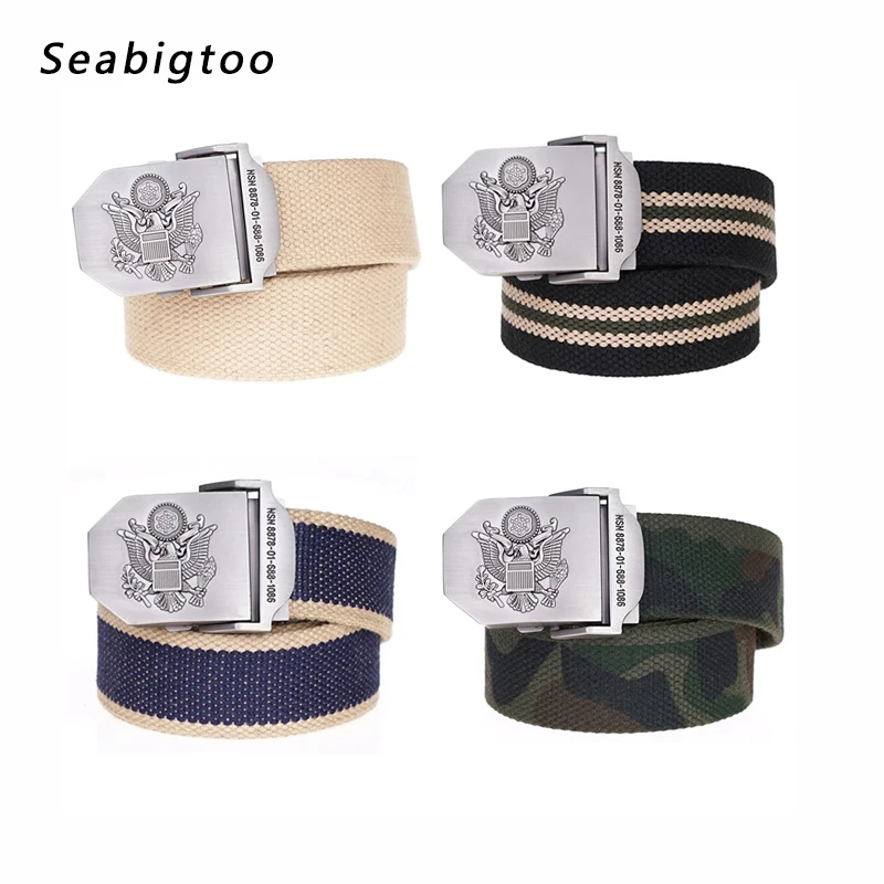 High Quality canvas men Belt Tactical Belts military style web belts 2018 Russia Casual Strap