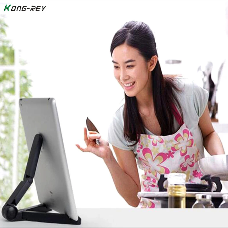 

KONGREY Universal Foldable Phone Tablet Holder Adjustable Desktop Mount Stand Tripod Stability Support for iPhone iPad Pad Table