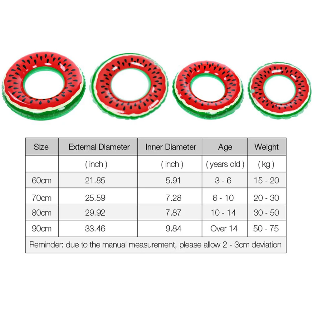 Летний бассейн с плавающей надувной плавательный круг арбуз узором 60-80см подходит для детей всех возрастов
