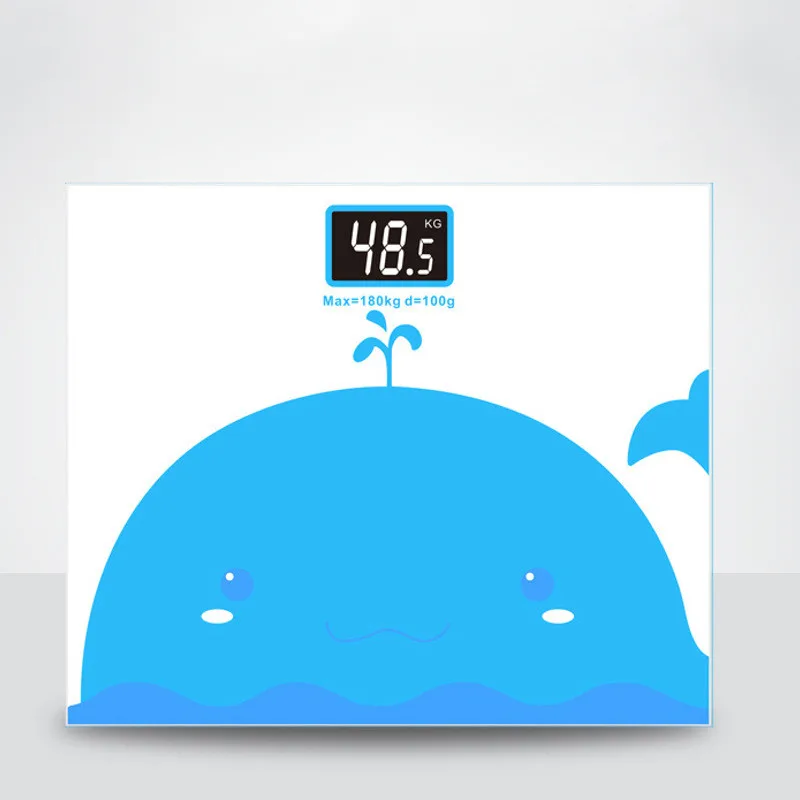 Mrosaa милые весы для ванной напольные весы стеклянные электронные цифровой пол весы баланс веса Бариатрический ЖК-дисплей 180 кг - Цвет: 03
