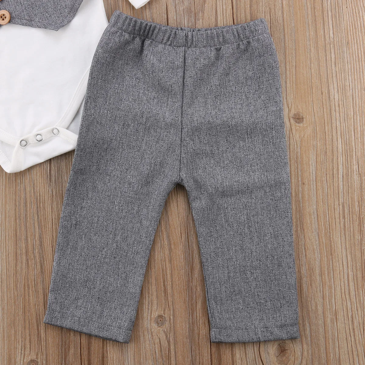 Newborn Baby Boys Gentleman Outfits With Bow Toddler Party Wedding Baby Costumes Bodysuits+Pants 2Pcs Formal Infant Baby Suits