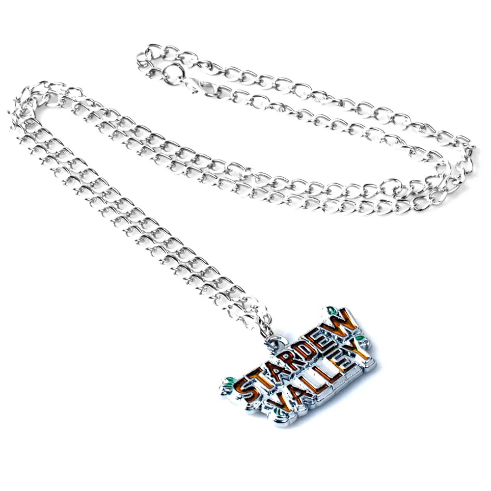 

Game Stardew Valley Necklaces for Men Silver Link Chain Letter Best Friend Necklace Male Neckless Women Jewelry Dropshipping