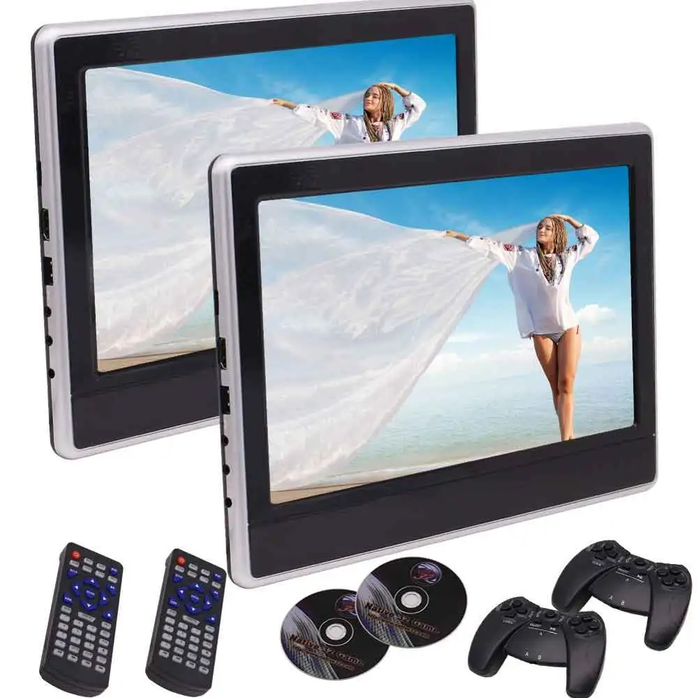 Top 11.6 Inch HDMI Dual Monitors Rear-Seat Headrest HD Digital LCD Screen Car Headrest Monitor audio Player FM Headrest DVD Player 2