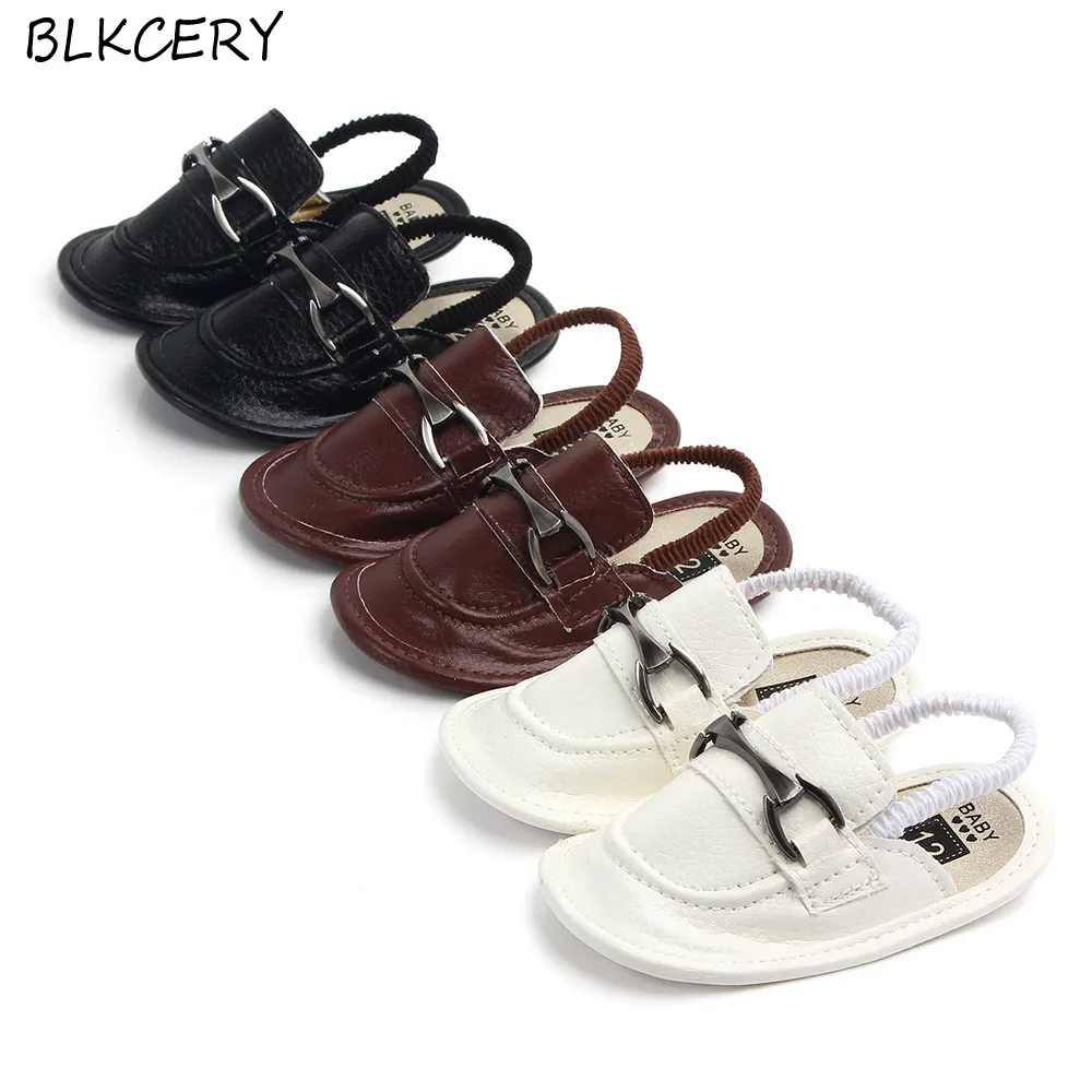 

Shoes for Boy Baby Summer Shoes Christian Items Newborn Fashion Leather Slipper Anti-slip Soft Sole Bottom Elastic Garden Shoes
