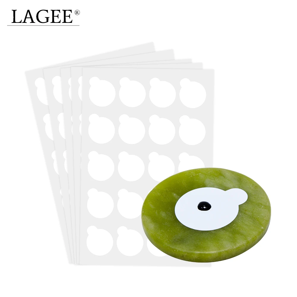 

LAGEE Glue Stone False Eyelash Extension Glue Adhesive Pallet 100 pcs Waterproof Shim Paper One set Make Up Tools Glue holder