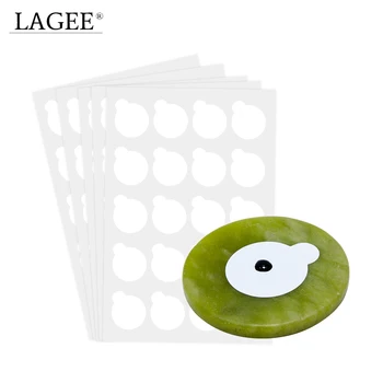 

LAGEE Glue Stone False Eyelash Extension Glue Adhesive Pallet 100 pcs Waterproof Shim Paper One set Make Up Tools Glue holder