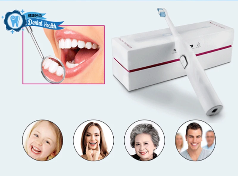 Escova de Dentes Adulto à Prova Escovas de Dentes com 3pcs Nova Ultra Sonic Elétrica Vibração Sonora Dusb Água Carga Usb Cabeças Substituição 4 de dentes adulto à prova dusb água