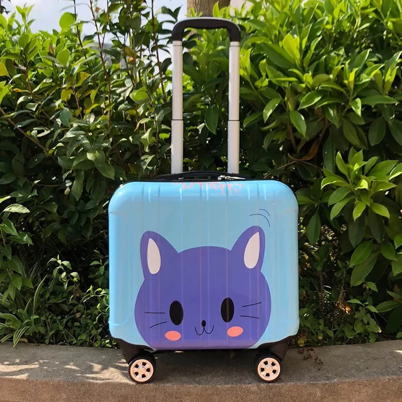 New girl cute 18 inch rolling luggage boy Trolley suitcase Spinner Wheels Student school Luggage bag kids hand Luggage bag