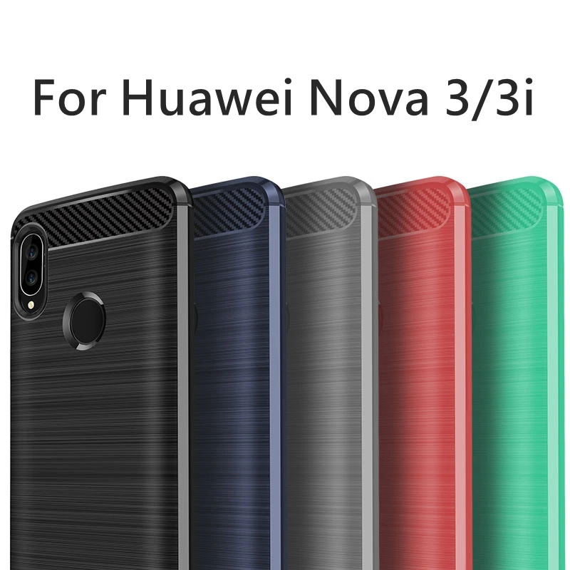 Матовый Мягкий ТПУ силиконовый чехол для Huawei Nova 3i кожаный с текстурой личи 3 INE LX2