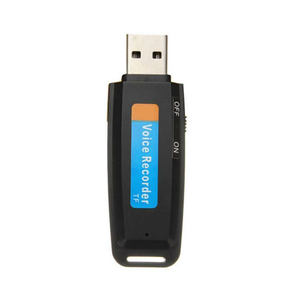 

Dictaphone Tool Black Mini Audio USB Rechargeable Voice Recorder U Disk Digital Plastic Practical Portable Memory Stick