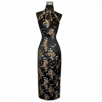 

Sexy Backless Dragon&Phoenix Women Daily Dress Chinese Classic Slim Long Cheongsam Elegant Lady Evening Party Qipao Size S-XXXL