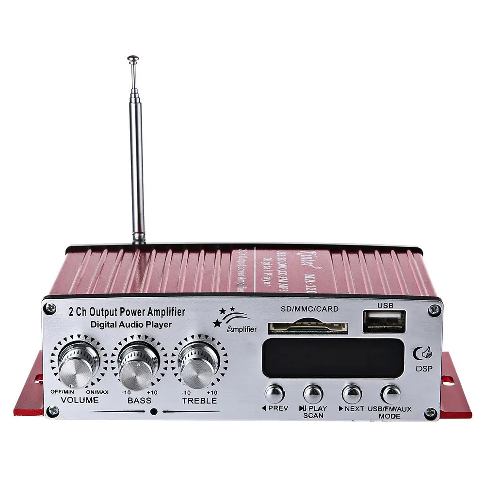 2 x 20W Stereo HiFi Audio Amplifier Kinter MA - 120 12V 20Hz-20KHz Support FM SD USB Input Music Playing with Remote Control